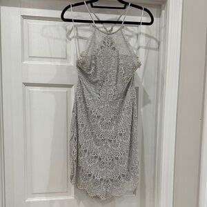 Intimately Lace Halter Dress in Gray